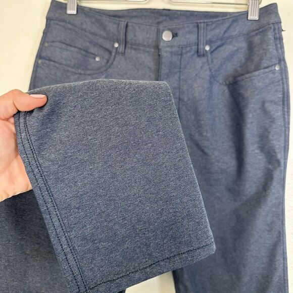 Lululemon ABC Pant Skinny *Tech Canvas 34" Heathered Deep Navy Size 31 - Picture 4 of 11
